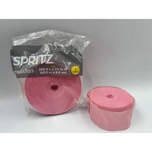 Lot Of NEW 300ft+ Pink Paper Streamer Roll Wedding Birthday Party Supplies Decor